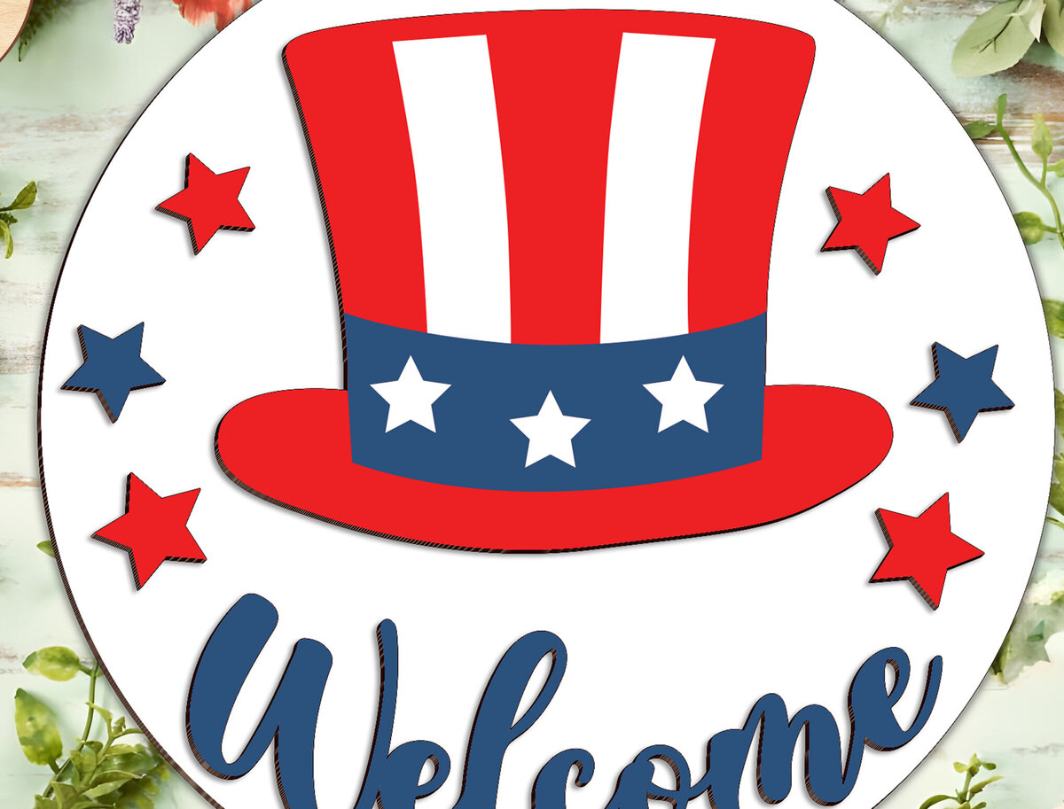 Intra απο ξύλο plywood 3mm-4mm πάχος – Καλωσόρισμα Πατριωτικό Σημάδι Δίασταση  20x20 cm INTRAFABR-97105978