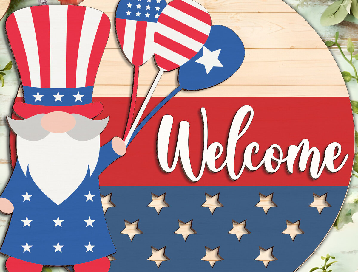 Intra απο ξύλο plywood 3mm-4mm πάχος – Καλωσόρισμα Πατριωτικό Σημάδι Δίασταση  20x20 cm INTRAFABR-97105579