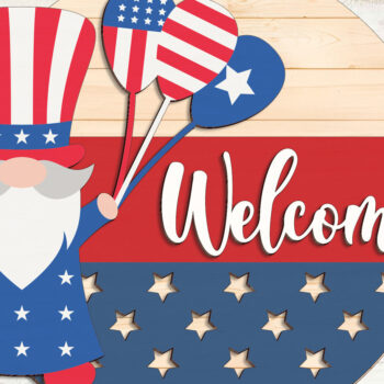 Intra απο ξύλο plywood 3mm-4mm πάχος – Καλωσόρισμα Πατριωτικό Σημάδι Δίασταση  20x20 cm INTRAFABR-97105579 - Image 3