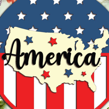 Intra απο ξύλο plywood 3mm-4mm πάχος – Καλωσόρισμα Πατριωτικό Σημάδι Δίασταση  20x20 cm INTRAFABR-97105876 - Image 1