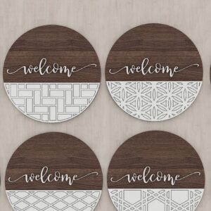 Intra απο ξύλο plywood 3mm-4mm πάχος – Αρχεία μοτίβων καλωσορίσματος / Σημάδι κρεμάστρας πόρτας Δίασταση 20x20 cm INTRAFABR-41627787