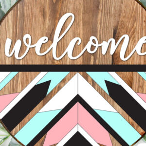 Intra απο ξύλο plywood 3mm-4mm πάχος – Αρχείο κοπής λέιζερ με πινακίδες καλωσορίσματος πάπλωμα πόρτας Δίασταση  20x20 cm INTRAFABR-64569522