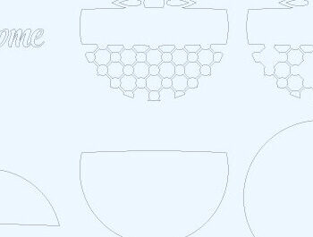 Intra απο ξύλο plywood 3mm-4mm πάχος – Καλωσόρισμα Στρογγυλή πινακίδα Κρεμάστρα πόρτας Κοπή λέιζερ Δίασταση  20x20 cm INTRAFABR-61479669 - Image 3