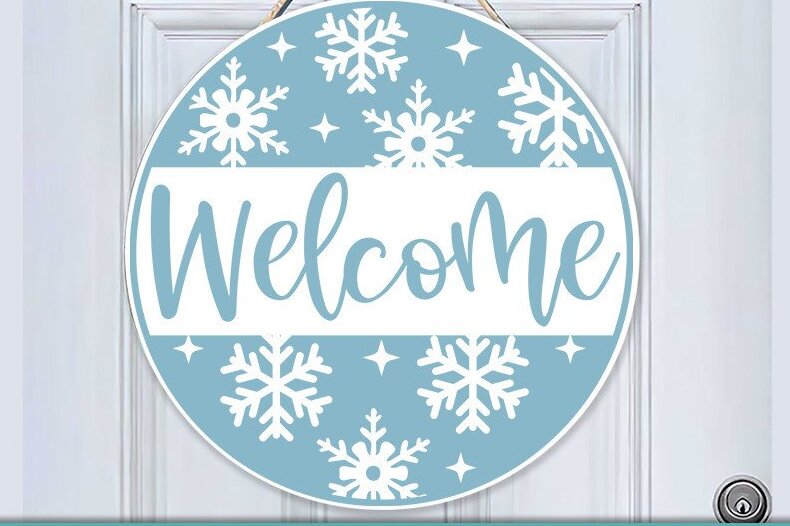 Intra απο ξύλο plywood 3mm-4mm πάχος – Καλώς ορίσατε Round Sign Δίασταση  40x30 cm INTRAFABR-38676599