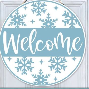 Intra απο ξύλο plywood 3mm-4mm πάχος – Αρχείο κοπής λέιζερ με στρογγυλό σημάδι καλωσορίσματος Δίασταση  20x20 cm INTRAFABR-38676721 - Image 1