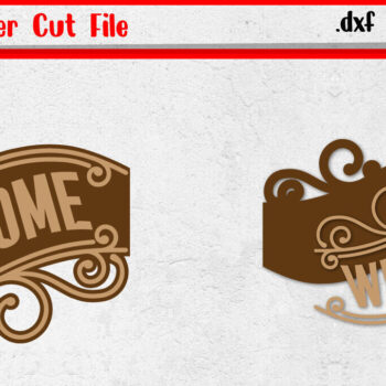 Intra απο ξύλο plywood 3mm-4mm πάχος – Welcome Sign 2 - Αρχεία αποκοπής με λέιζερ Δίασταση  40x30 cm INTRAFABR-97282381 - Image 1