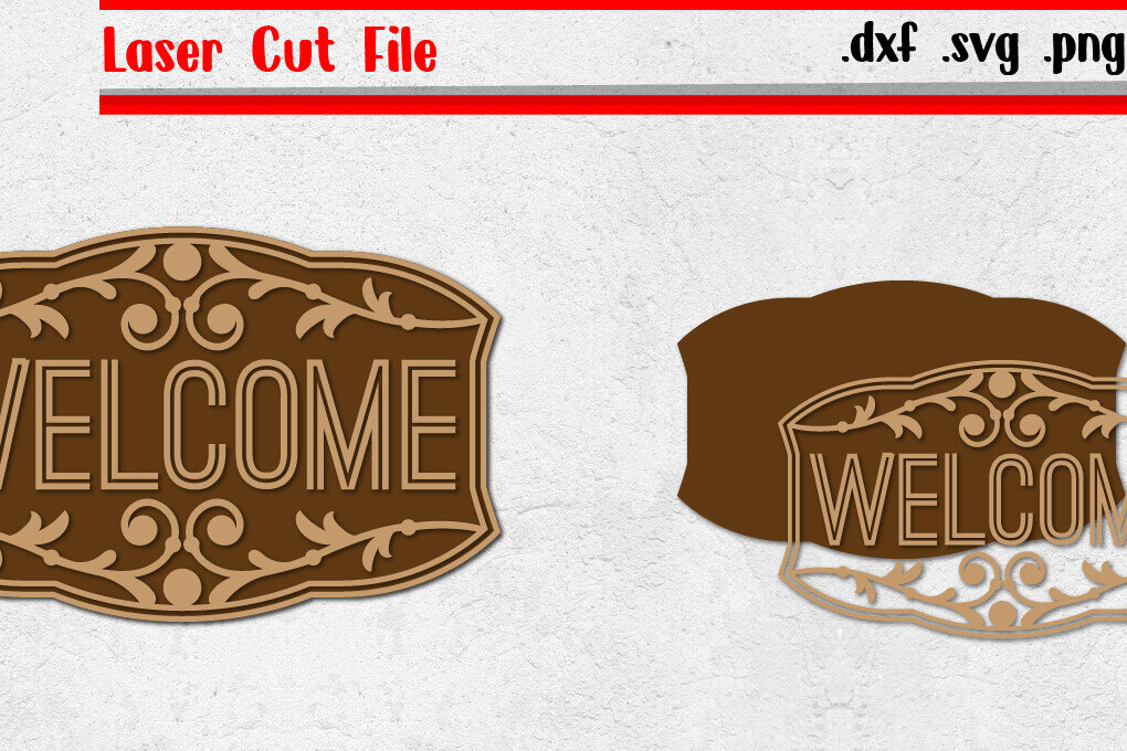 Intra απο ξύλο plywood 3mm-4mm πάχος – Σήμα καλωσορίσματος 9 | Vintage σημάδι κοπής με λέιζερ Δίασταση  20x20 cm INTRAFABR-117766552