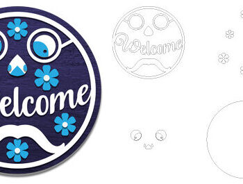 Intra απο ξύλο plywood 3mm-4mm πάχος – Κρεμάστρα πόρτας καλωσορίσματος με D Δίασταση  20x20 cm INTRAFABR-68627213 - Image 2