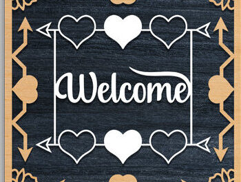 Intra απο ξύλο plywood 3mm-4mm πάχος – Κρεμάστρα πόρτας καλωσορίσματος με D Δίασταση  20x20 cm INTRAFABR-68627190 - Image 2