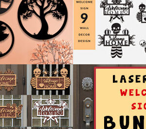 Intra απο ξύλο plywood 3mm-4mm πάχος – Δέσμη κοπής με λέιζερ κρεμάστρα πόρτας καλωσορίσματος Δίασταση  20x20 cm INTRAFABR-99135142