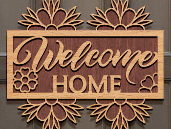 Intra απο ξύλο plywood 3mm-4mm πάχος – Δέσμη κοπής με λέιζερ κρεμάστρα πόρτας καλωσορίσματος Δίασταση  20x20 cm INTRAFABR-99135142 - Image 2