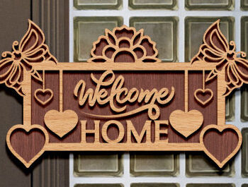 Intra απο ξύλο plywood 3mm-4mm πάχος – Δέσμη κοπής με λέιζερ κρεμάστρα πόρτας καλωσορίσματος Δίασταση  20x20 cm INTRAFABR-99135142 - Image 3