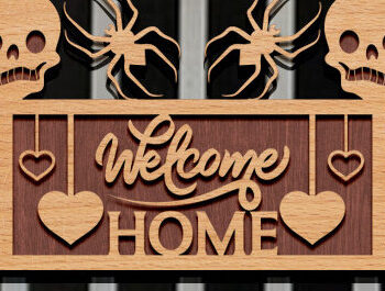 Intra απο ξύλο plywood 3mm-4mm πάχος – Δέσμη κοπής με λέιζερ κρεμάστρα πόρτας καλωσορίσματος Δίασταση  20x20 cm INTRAFABR-99135142 - Image 8