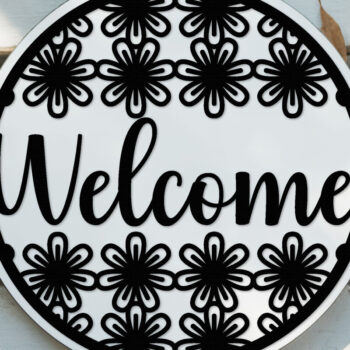Intra απο ξύλο plywood 3mm-4mm πάχος – Welcome Sign Lasercut - Αρχείο Lasercut Δίασταση  40x30 cm INTRAFABR-124413299 - Image 9