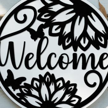 Intra απο ξύλο plywood 3mm-4mm πάχος – Welcome Sign Lasercut - Αρχείο Lasercut Δίασταση  40x30 cm INTRAFABR-124413299 - Image 10