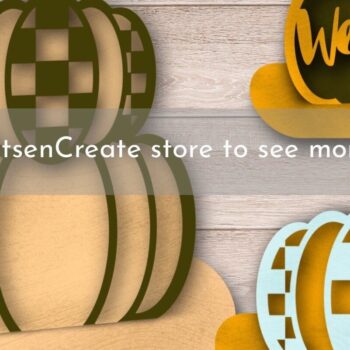 Intra απο ξύλο plywood 3mm-4mm πάχος – Σημάδι καλωσορίσματος,  κοπής λέιζερ κολοκύθας Δίασταση  20x20 cm INTRAFABR-34579405 - Image 6