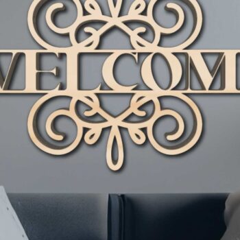 Intra απο ξύλο plywood 3mm-4mm πάχος – Σήμα καλωσορίσματος, Σήμα καλωσορίσματος Δίασταση  20x20 cm INTRAFABR-72325323 - Image 1