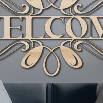 Intra απο ξύλο plywood 3mm-4mm πάχος – Σήμα καλωσορίσματος, Σήμα καλωσορίσματος Δίασταση  20x20 cm INTRAFABR-72325789 - Image 1