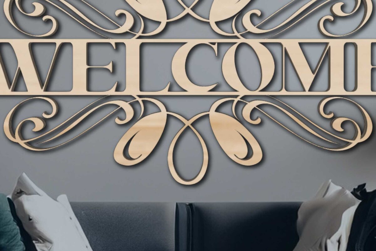 Intra απο ξύλο plywood 3mm-4mm πάχος – Σήμα καλωσορίσματος, Σήμα καλωσορίσματος Δίασταση  20x20 cm INTRAFABR-72325789