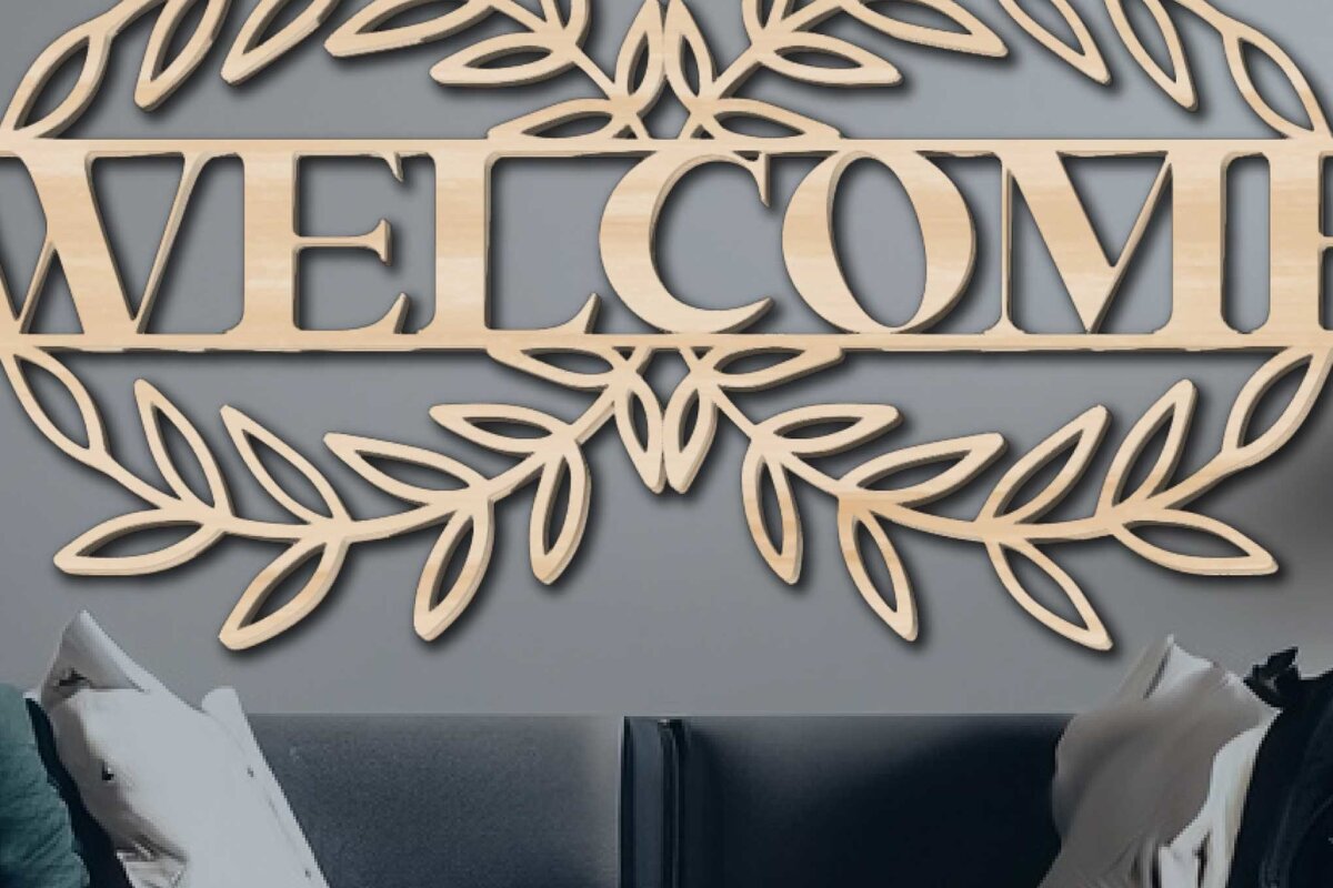 Intra απο ξύλο plywood 3mm-4mm πάχος – Σήμα καλωσορίσματος, Σήμα καλωσορίσματος Δίασταση  20x20 cm INTRAFABR-72323861