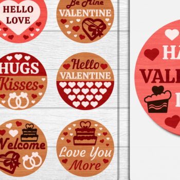 Intra απο ξύλο plywood 3mm-4mm πάχος – Καλώς ήρθατε Sign Valentine Door Lasercut Δίασταση  40x30 cm INTRAFABR-114811575 - Image 1