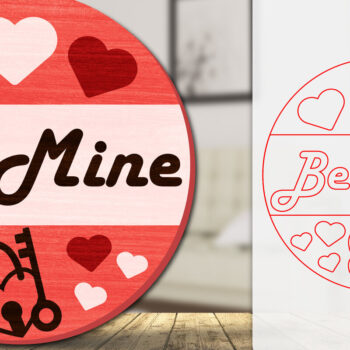 Intra απο ξύλο plywood 3mm-4mm πάχος – Καλώς ήρθατε Sign Valentine Door Lasercut Δίασταση  40x30 cm INTRAFABR-114811575 - Image 6