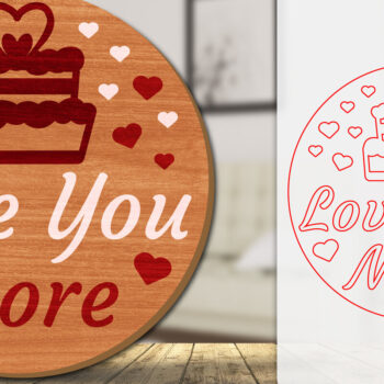 Intra απο ξύλο plywood 3mm-4mm πάχος – Καλώς ήρθατε Sign Valentine Door Lasercut Δίασταση  40x30 cm INTRAFABR-114811249 - Image 1