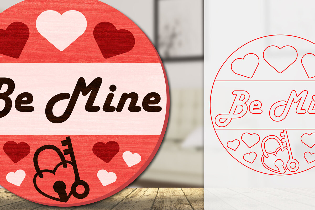 Intra απο ξύλο plywood 3mm-4mm πάχος – Καλώς ήρθατε Sign Valentine Door Lasercut Δίασταση  40x30 cm INTRAFABR-114811264