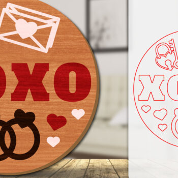 Intra απο ξύλο plywood 3mm-4mm πάχος – Καλώς ήρθατε Sign Valentine Door Lasercut Δίασταση  40x30 cm INTRAFABR-114811381 - Image 1