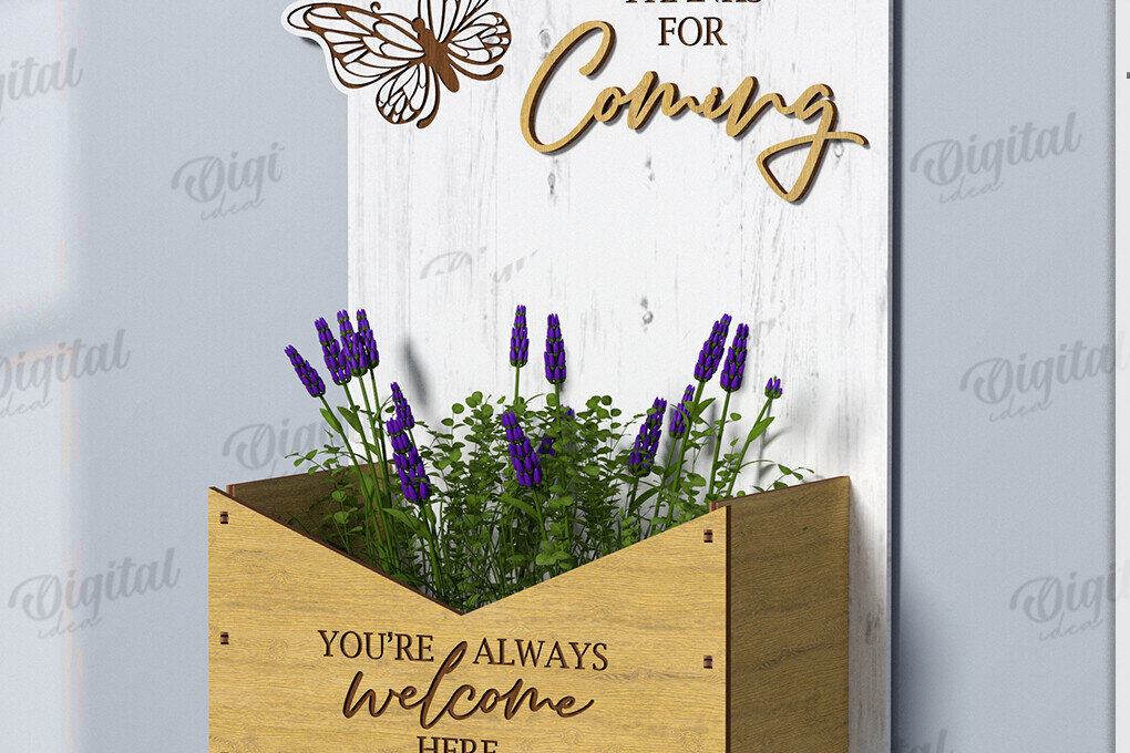 Intra απο ξύλο plywood 3mm-4mm πάχος – Πινακίδα καλωσορίσματος με Lasercut Δίασταση  20x20 cm INTRAFABR-122883782