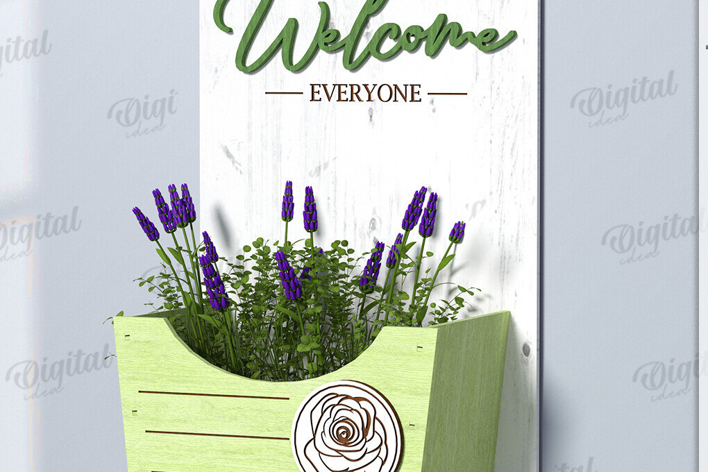 Intra απο ξύλο plywood 3mm-4mm πάχος – Πινακίδα καλωσορίσματος με Lasercut Δίασταση  20x20 cm INTRAFABR-122884285