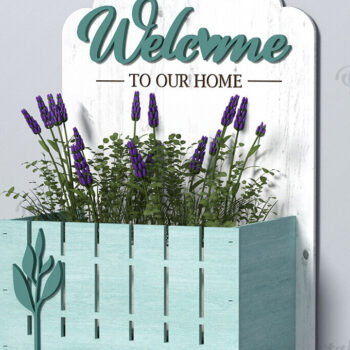 Intra απο ξύλο plywood 3mm-4mm πάχος – Πινακίδα καλωσορίσματος με Lasercut Δίασταση  20x20 cm INTRAFABR-122883667 - Image 1