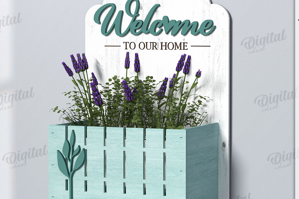 Intra απο ξύλο plywood 3mm-4mm πάχος – Πινακίδα καλωσορίσματος με Lasercut Δίασταση  20x20 cm INTRAFABR-122883667