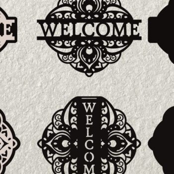 Intra απο ξύλο plywood 3mm-4mm πάχος – Σημάδια καλωσορίσματος. Σχέδια για Δίασταση  20x20 cm INTRAFABR-34577711 - Image 2