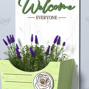 Intra απο ξύλο plywood 3mm-4mm πάχος – Πινακίδες καλωσορίσματος με Πακέτο λουλουδιών Δίασταση  20x20 cm INTRAFABR-123088975 - Image 10