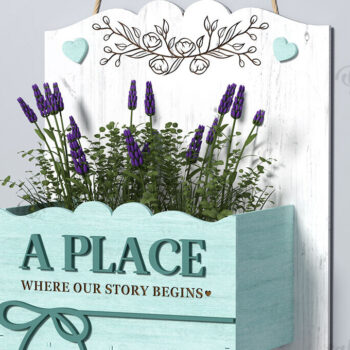 Intra απο ξύλο plywood 3mm-4mm πάχος – Πινακίδες καλωσορίσματος με Πακέτο λουλουδιών Δίασταση  20x20 cm INTRAFABR-123088975 - Image 11