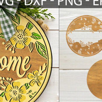 Intra απο ξύλο plywood 3mm-4mm πάχος – Welcome Spring Door, Ξύλινη στρογγυλή πινακίδα Δίασταση  20x20 cm INTRAFABR-117547097 - Image 1