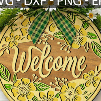 Intra απο ξύλο plywood 3mm-4mm πάχος – Welcome Spring Door, Ξύλινη στρογγυλή πινακίδα Δίασταση  20x20 cm INTRAFABR-117547097 - Image 2