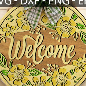 Intra απο ξύλο plywood 3mm-4mm πάχος – Welcome Spring Door, Ξύλινη στρογγυλή πινακίδα Δίασταση  20x20 cm INTRAFABR-117547097 - Image 3