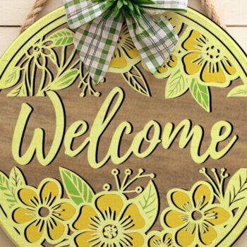 Intra απο ξύλο plywood 3mm-4mm πάχος – Welcome Spring Door, Ξύλινη στρογγυλή πινακίδα Δίασταση  20x20 cm INTRAFABR-117546952 - Image 2