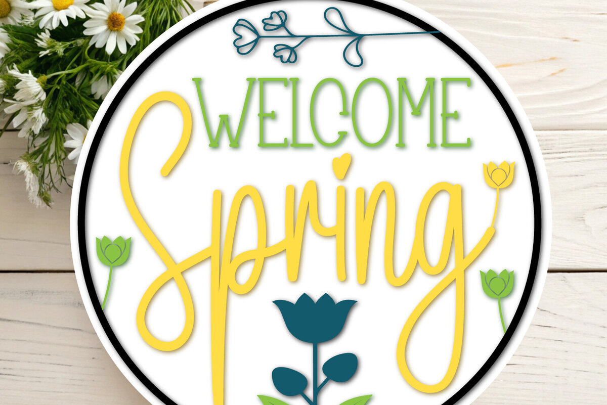 Intra απο ξύλο plywood 3mm-4mm πάχος – Καλωσόρισμα Spring Round Design Δίασταση  40x30 cm INTRAFABR-118339515