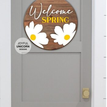 Intra απο ξύλο plywood 3mm-4mm πάχος – Καλωσόρισμα Άνοιξη σημάδι Δίασταση  20x20 cm INTRAFABR-31677861 - Image 2