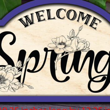 Intra απο ξύλο plywood 3mm-4mm πάχος – Μοτίβο κοπής με λέιζερ καλωσορίσματος Spring Sign Δίασταση  40x30 cm INTRAFABR-29232243 - Image 3