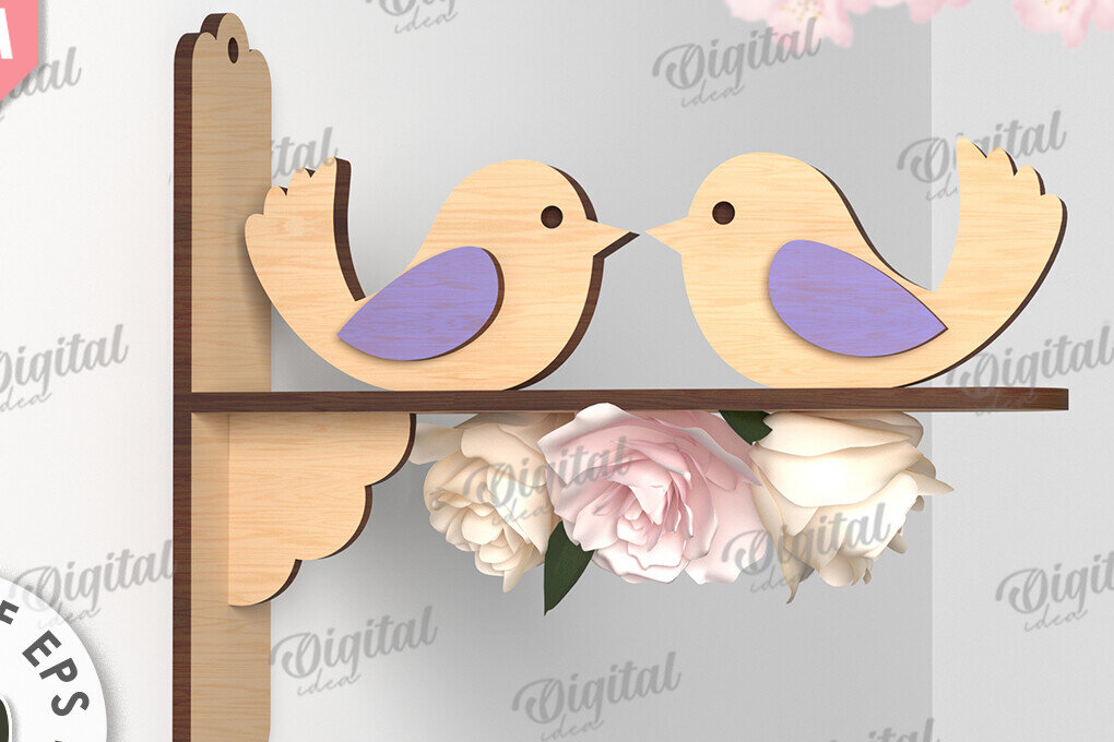 Intra απο ξύλο plywood 3mm-4mm πάχος – Καλώς ήρθες Άνοιξη. Bird Decor Δίασταση  20x20 cm INTRAFABR-116177575