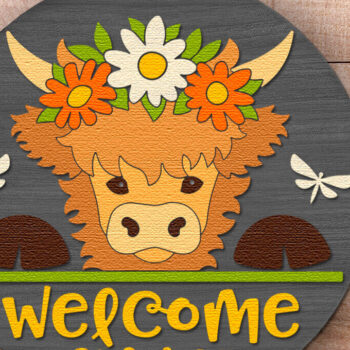 Intra απο ξύλο plywood 3mm-4mm πάχος – Καλώς ορίσατε Spring, Πολυεπίπεδη πινακίδα πόρτας Δίασταση  20x20 cm INTRAFABR-117356460 - Image 1