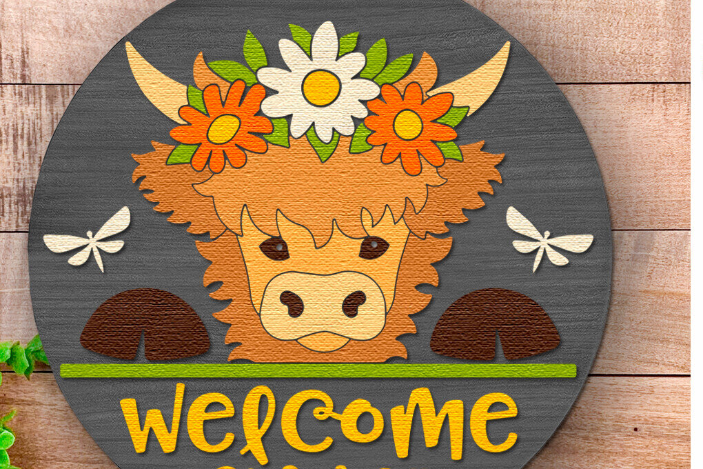 Intra απο ξύλο plywood 3mm-4mm πάχος – Καλώς ορίσατε Spring, Πολυεπίπεδη πινακίδα πόρτας Δίασταση  20x20 cm INTRAFABR-117356460