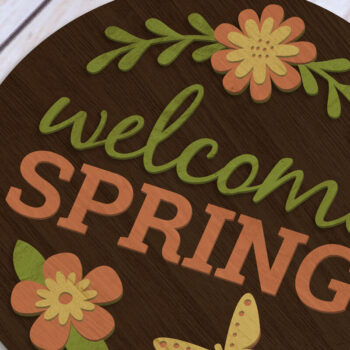 Intra απο ξύλο plywood 3mm-4mm πάχος – Welcome Spring Wall Panel, Δίασταση  45x45 cm INTRAFABR-91574071 - Image 3