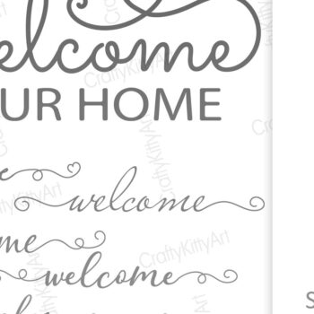 Intra απο ξύλο plywood 3mm-4mm πάχος – Καλώς ορίσατε Bundle, Καλώς ήρθατε στο σπίτι μας Δίασταση  20x20 cm INTRAFABR-25574985 - Image 2