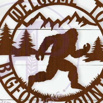 Intra απο ξύλο plywood 3mm-4mm πάχος – Καλώς ήρθατε στο Bigfoot Country Wall Art Sign Δίασταση  40x30 cm INTRAFABR-111446808 - Image 1