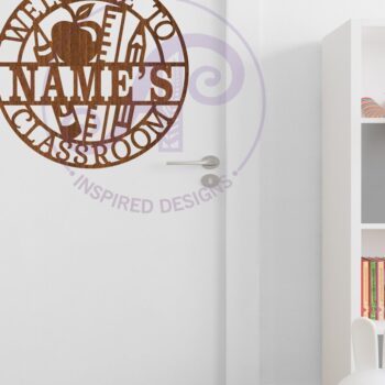 Intra απο ξύλο plywood 3mm-4mm πάχος – Καλώς ήλθατε στην επιγραφή Wall Art Name Classroom Δίασταση  40x30 cm INTRAFABR-115525665 - Image 3